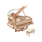 Robotime ROKR Magic Piano Mechanical Music Box 3D Wooden Puzzle AMK81