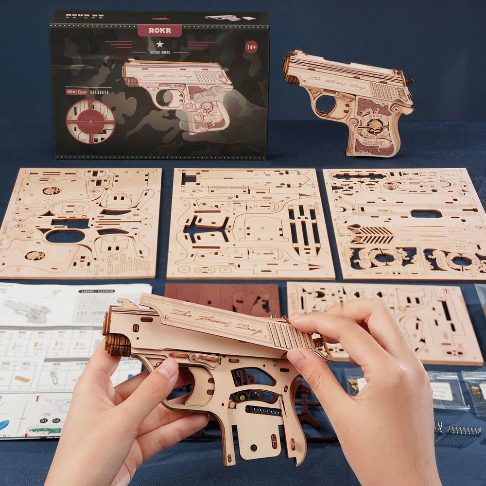 Robotime ROKR Mini Toy Blaster 3D Wooden Puzzle LQ502