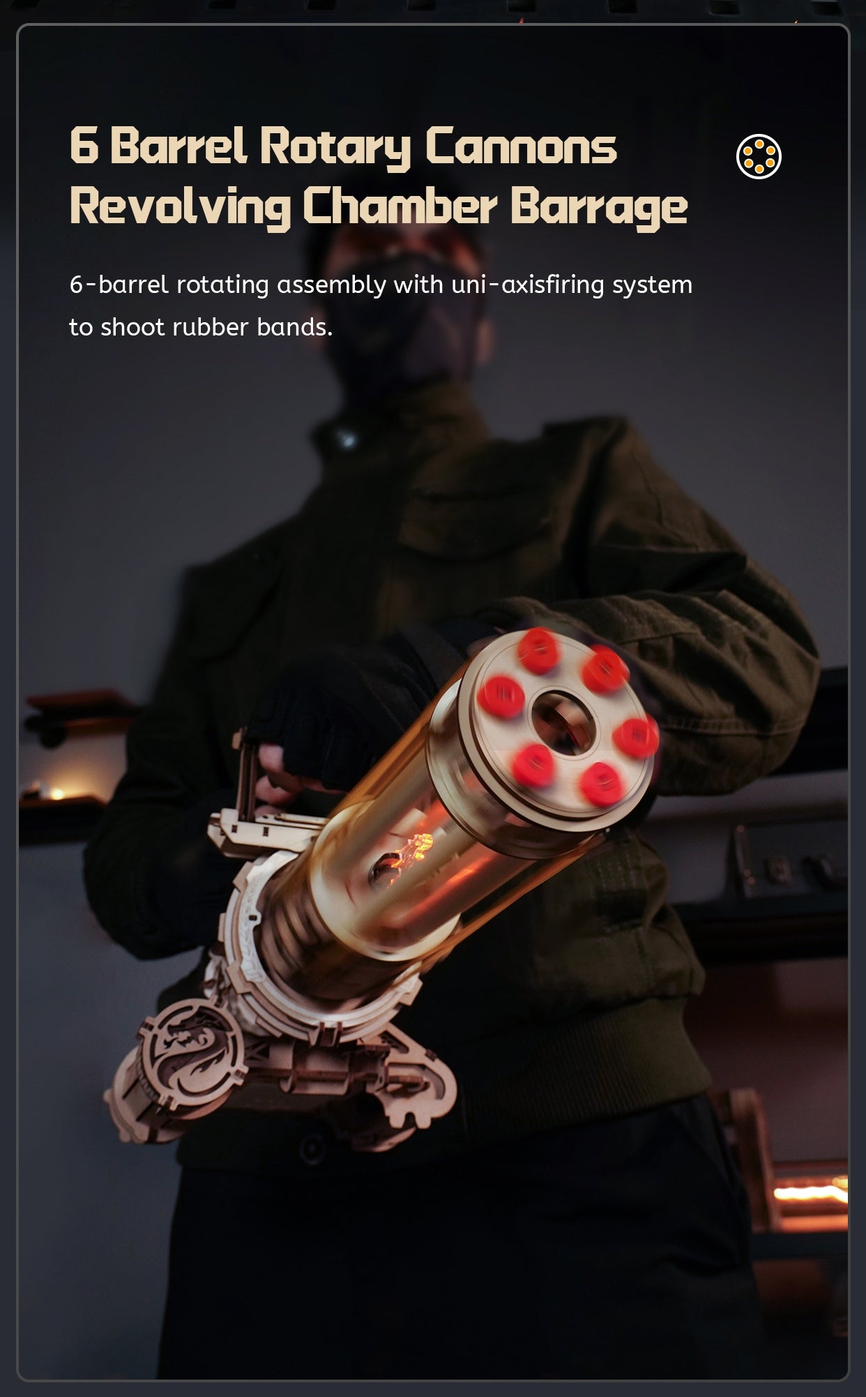 Robotime ROKR コルサック M60 ジャスティスガードガン LQ401