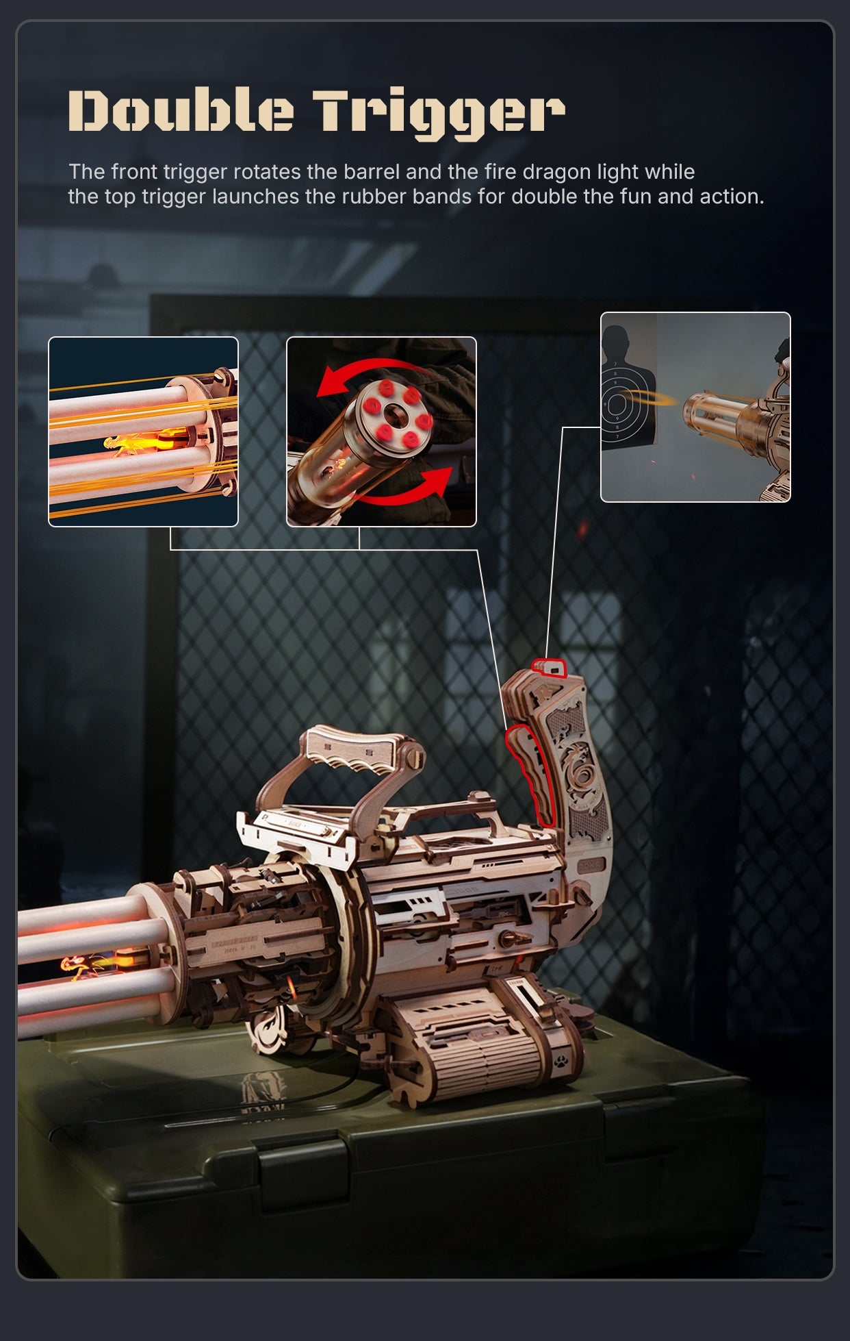 Robotime ROKR コルサック M60 ジャスティスガードガン LQ401