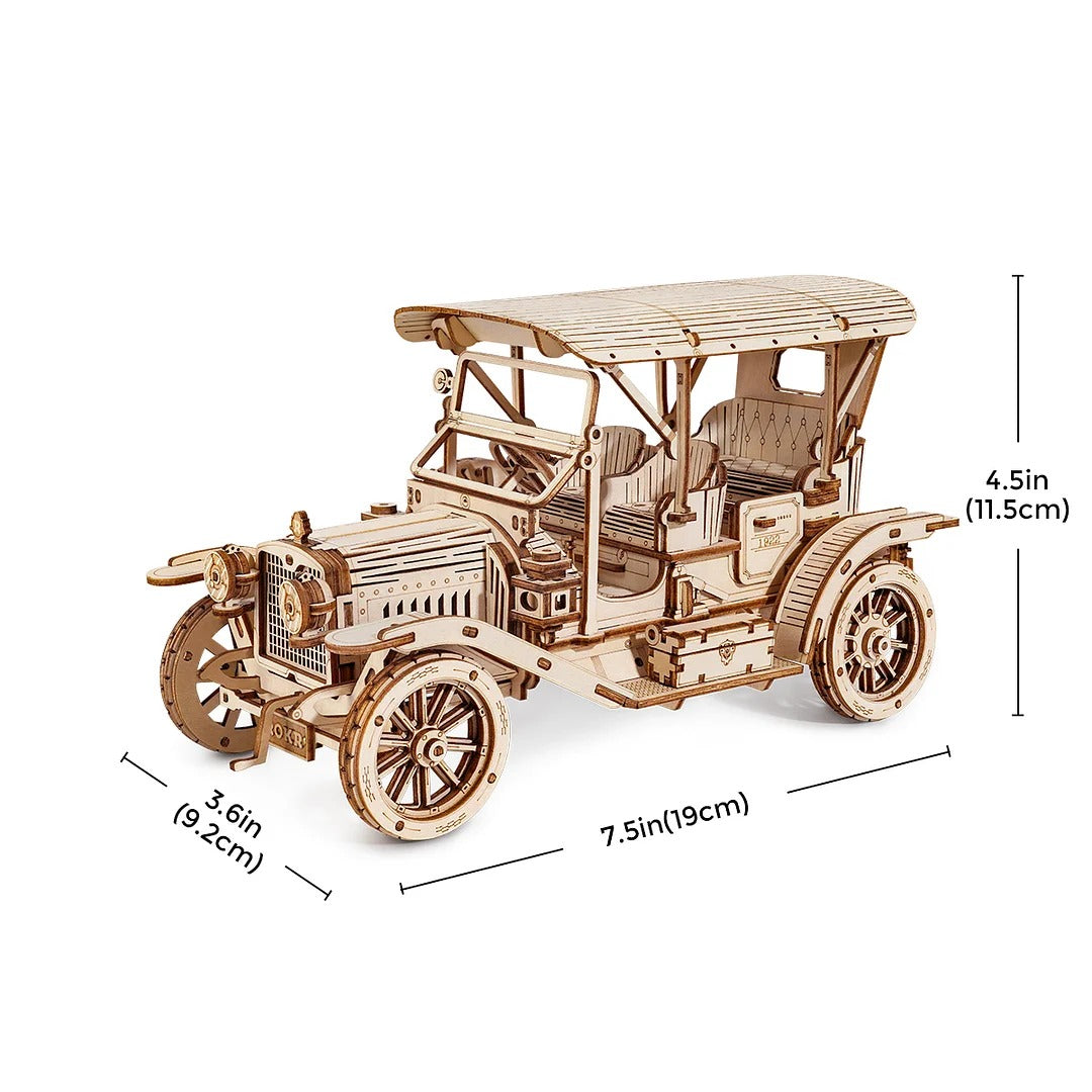 Robotime ROKR ヴィンテージカー 3D 木製パズル MC801