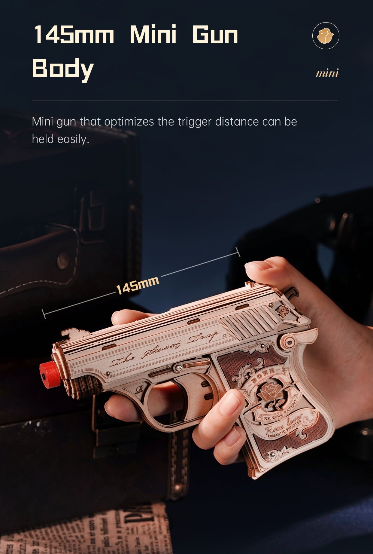 Robotime ROKR Mini Toy Blaster 3D Wooden Puzzle LQ502