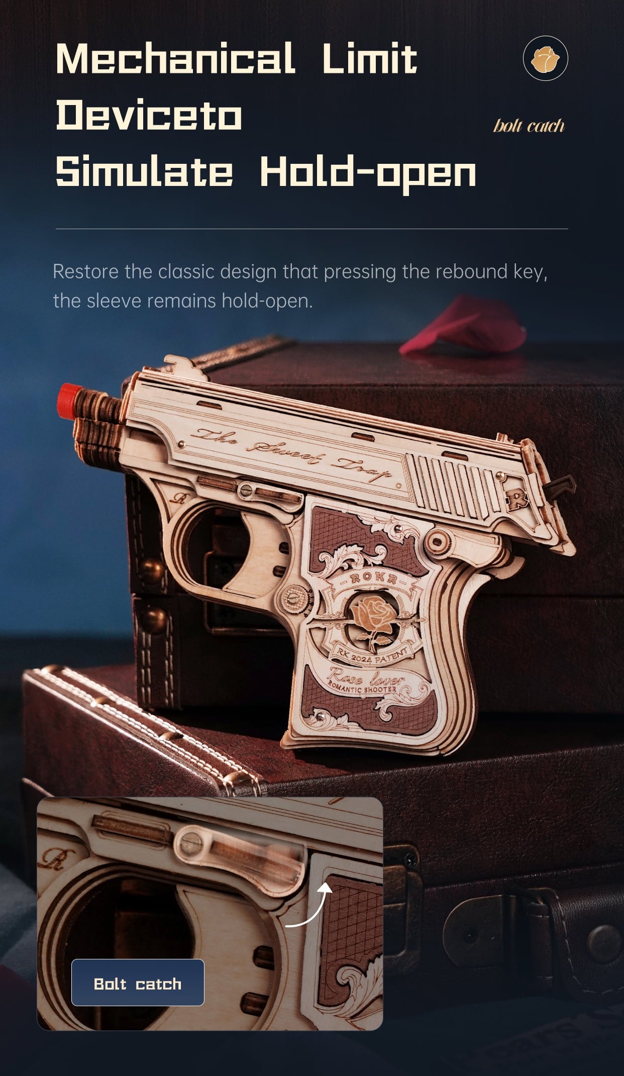 Robotime ROKR Mini Toy Blaster 3D Wooden Puzzle LQ502