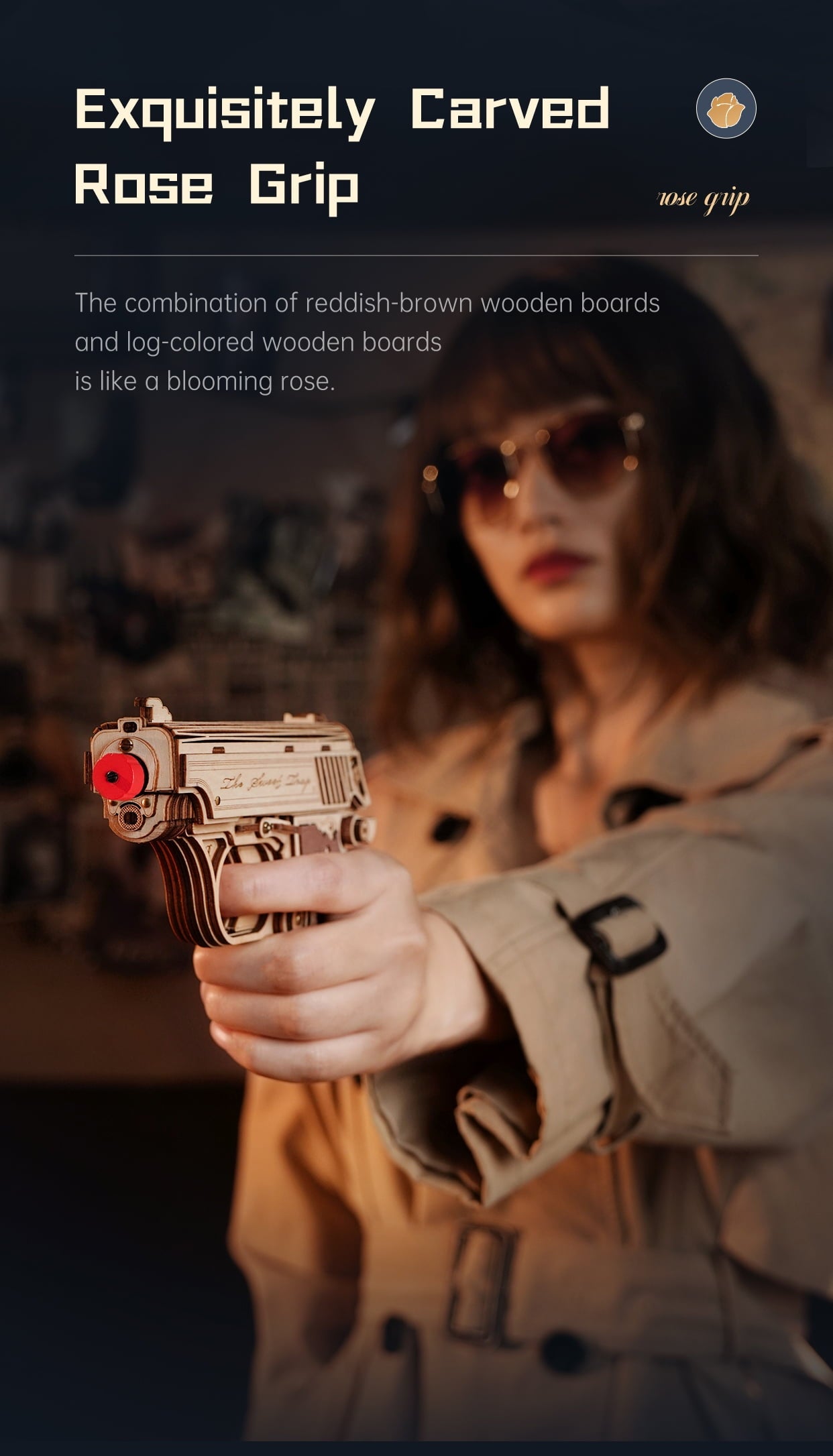 Robotime ROKR Mini Toy Blaster 3D Wooden Puzzle LQ502