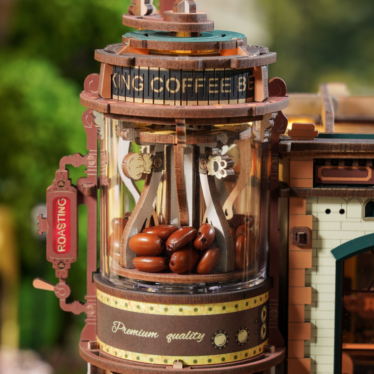 Robotime ROKR Dream Coffee Factory Music Box Wooden 3D Puzzle