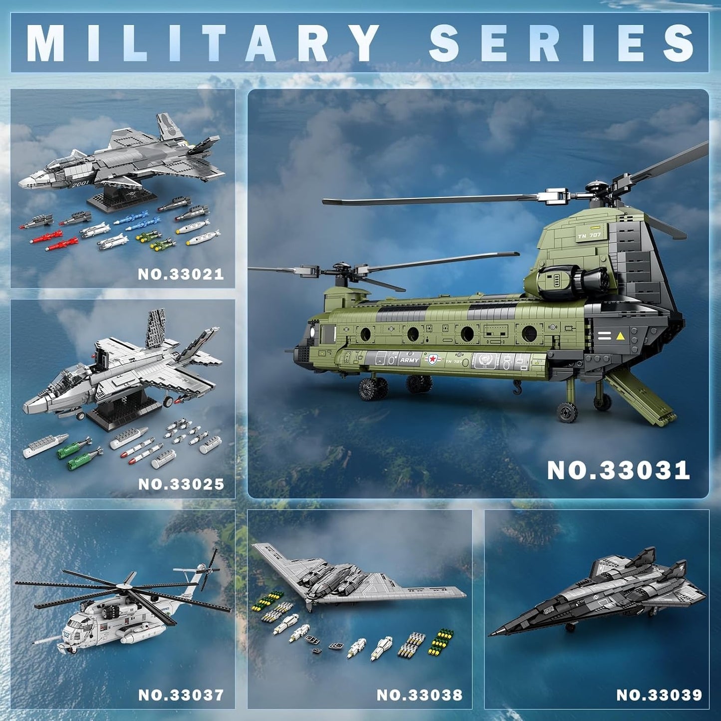 Reobrix CH-47 Transport Helicopter Chinook 33031