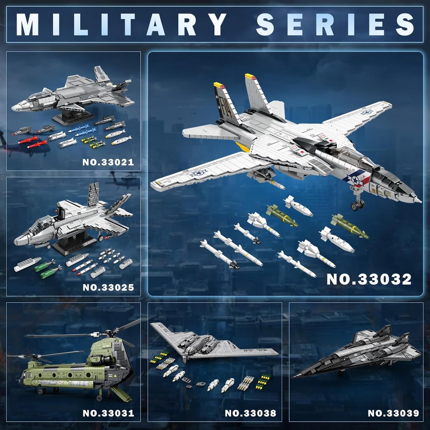 Reobrix F-14 Fighter Jet 33032