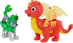 Paw Patrol Rescue Knights Rocky And Dragon Flame Action Figures Set