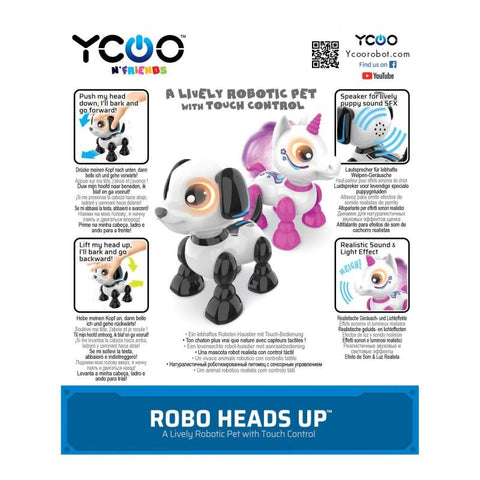 YCOO N' FRIENDS Unicorn & Puppy Robo Heads Up Toys-ROBOTIC PETS - FREE  SHIPPING