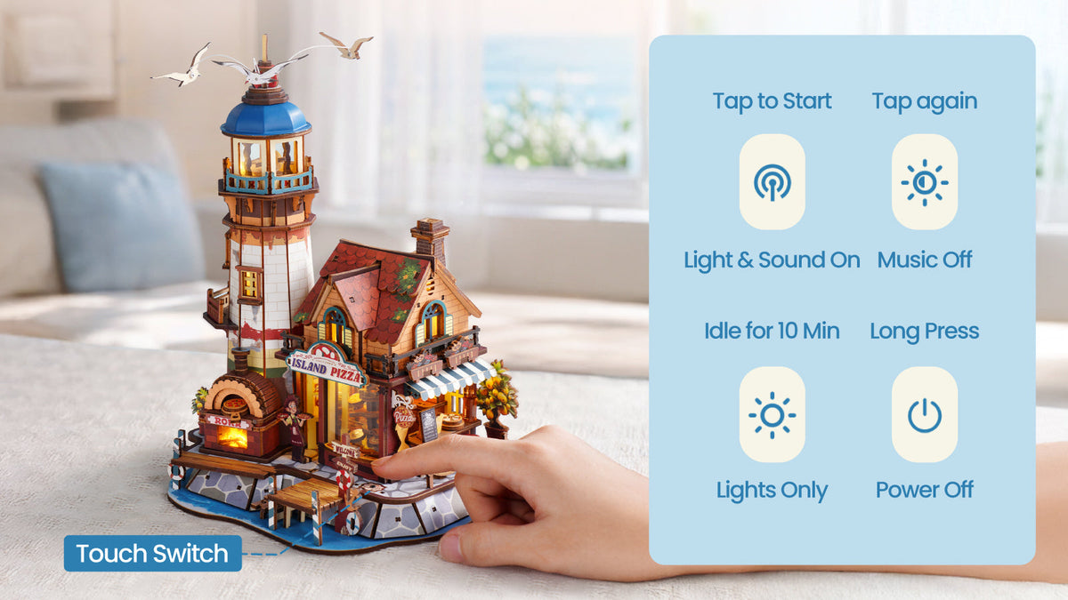 Robotime ROKR Chillbay Pizzeria Mechanical Wooden 3D Puzzle