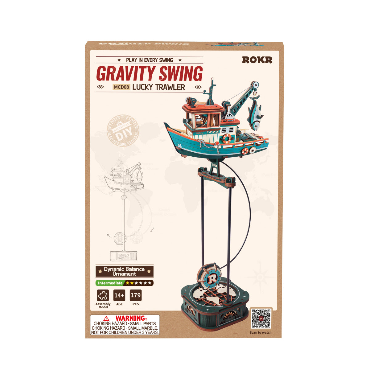 Robotime ROKR Lucky Trawler Pendulum Balance Toy 3D Puzzle