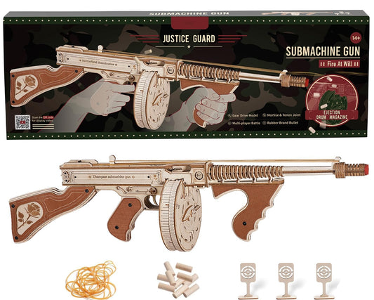 Robotime ROKR Thompson Submachine Blaster Toy 3D Wooden Puzzle Dropship