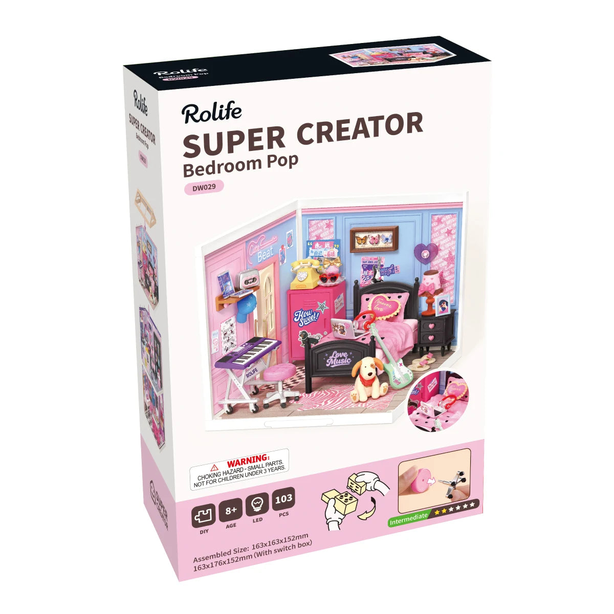 Robotime Rolife Bedroom Pop DIY Miniature House