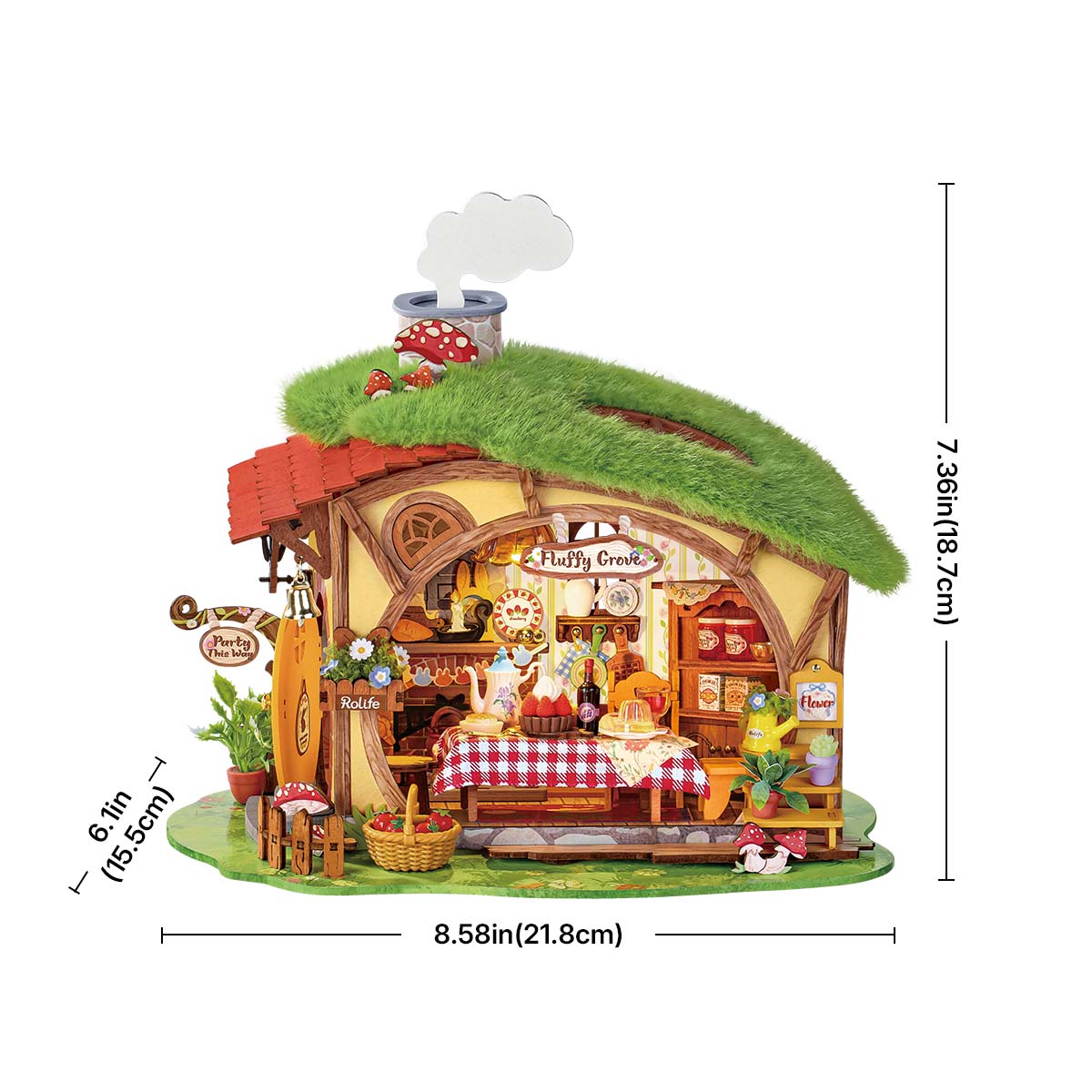 Robotime Rolife Fluffy Grove DIY Miniature House