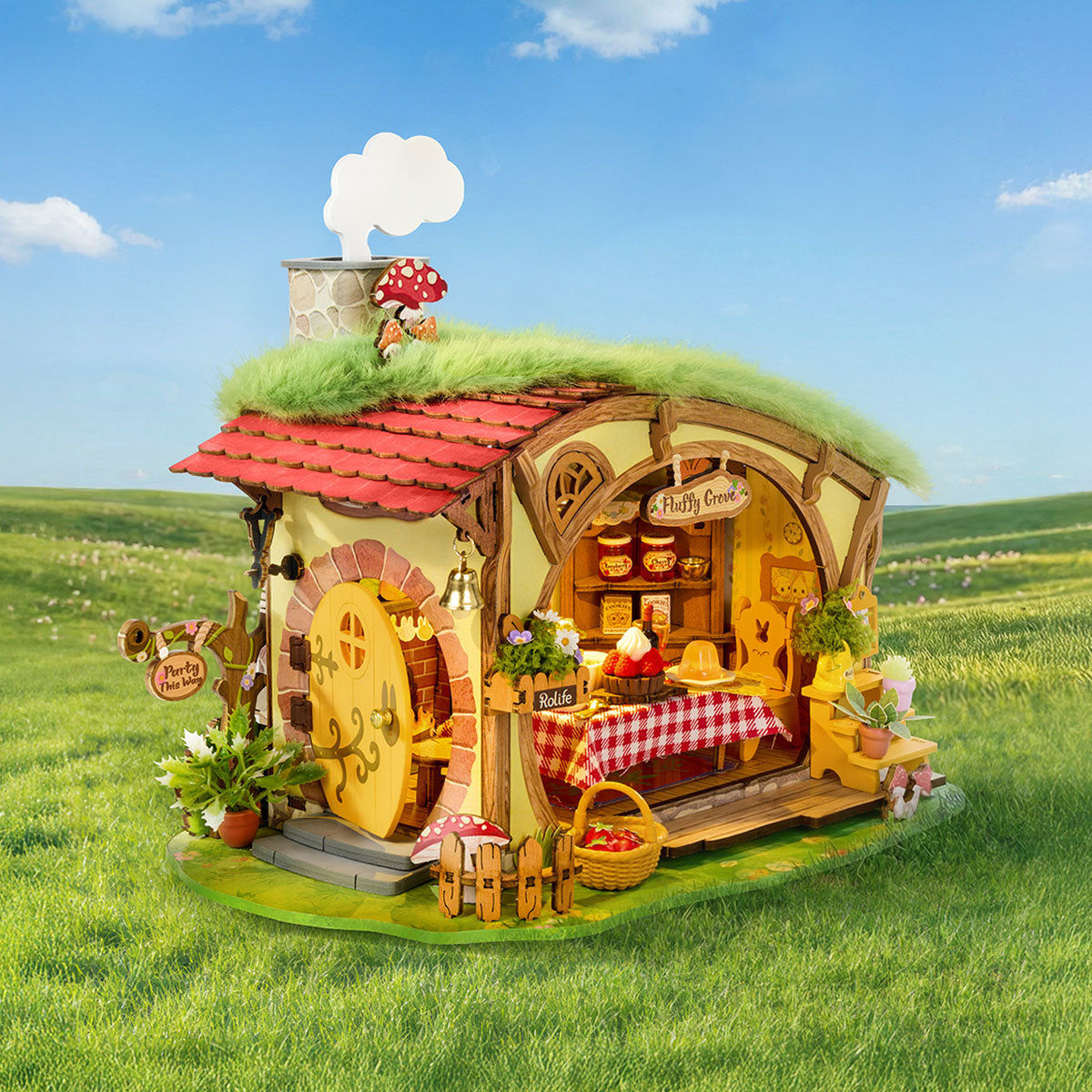Robotime Rolife Fluffy Grove DIY Miniature House