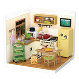 Robotime Rolife Happy Meals Kitchen DIY Plastic Miniature House DW008