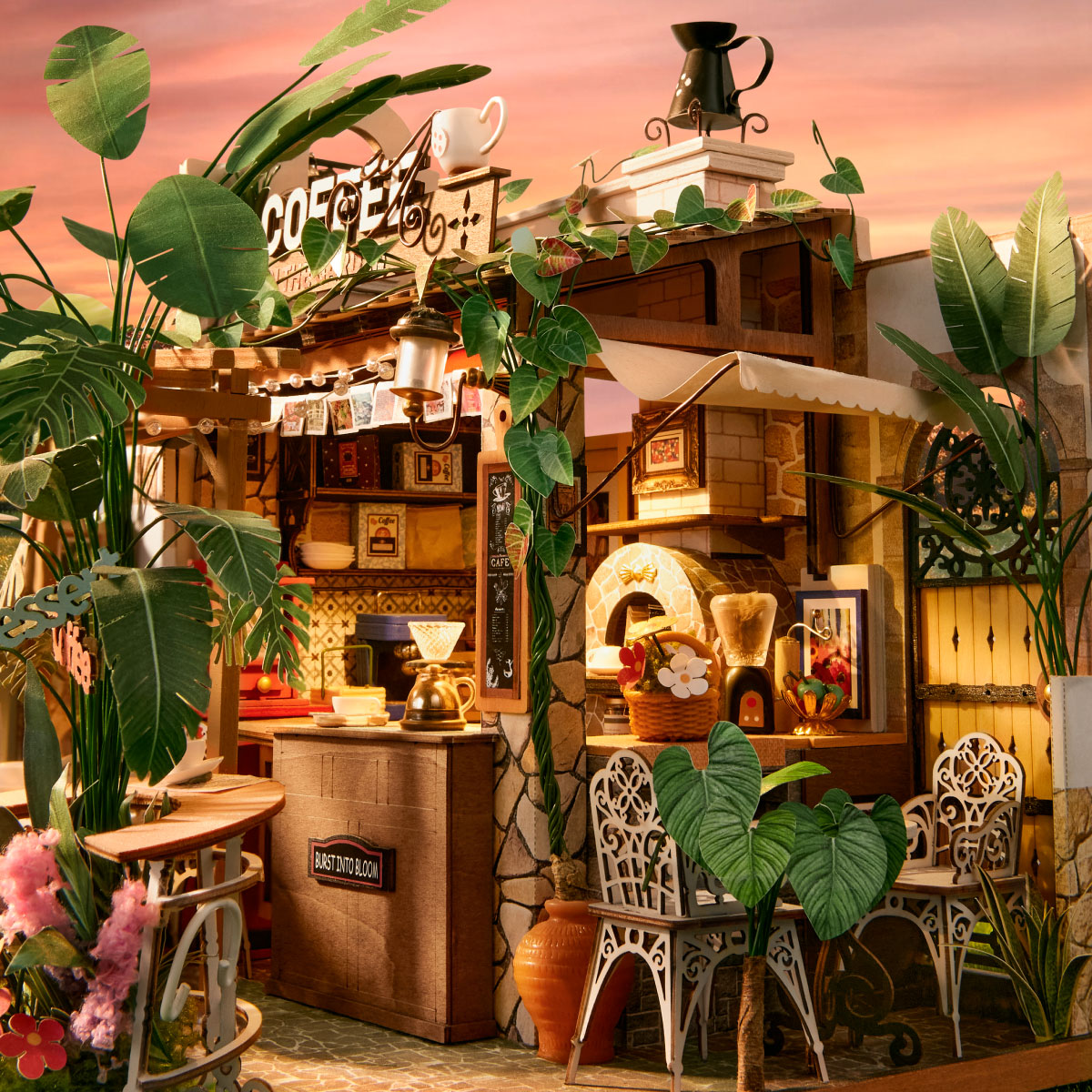 Robotime Rolife Leafree Café DIY Miniature House