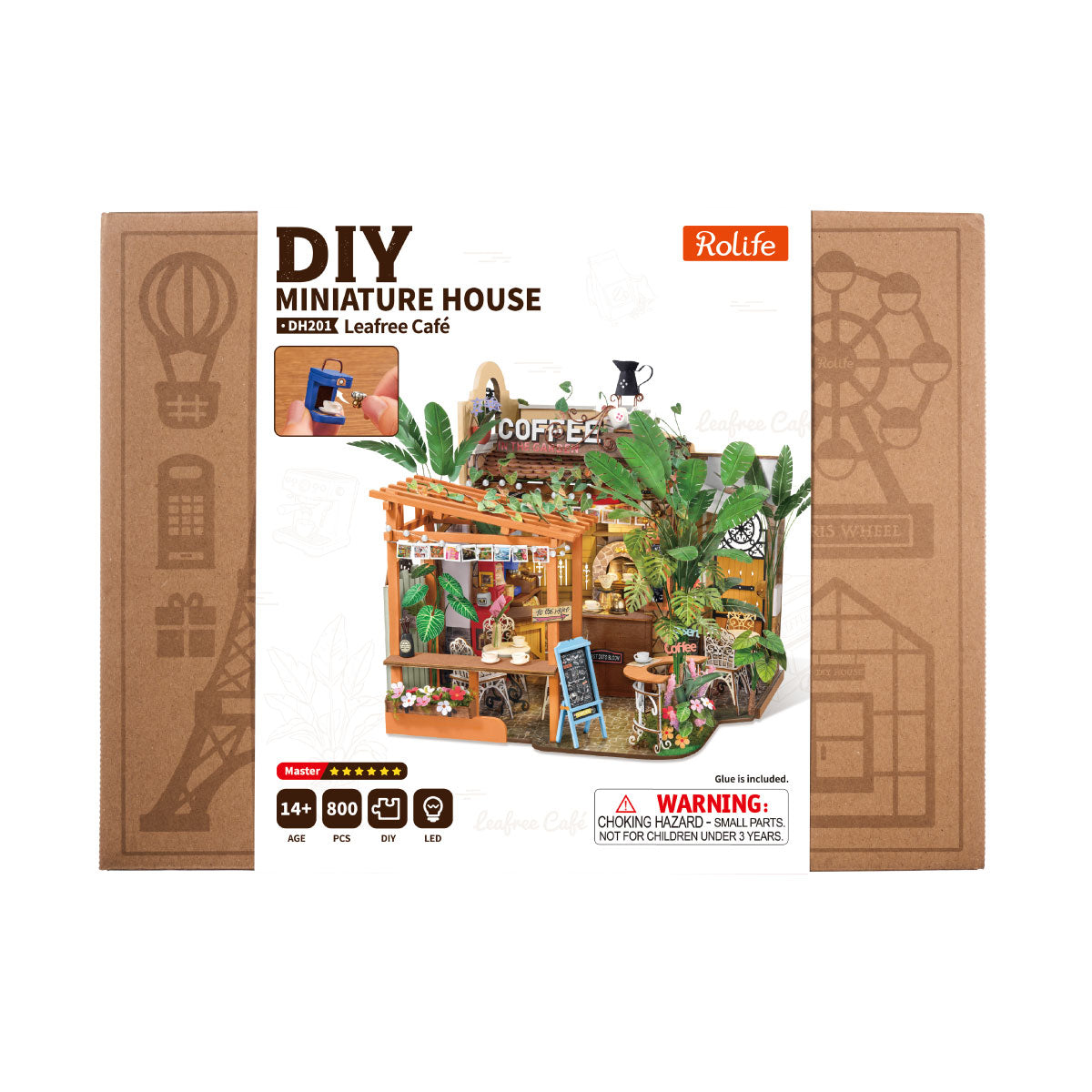 Robotime Rolife Leafree Café DIY Miniature House