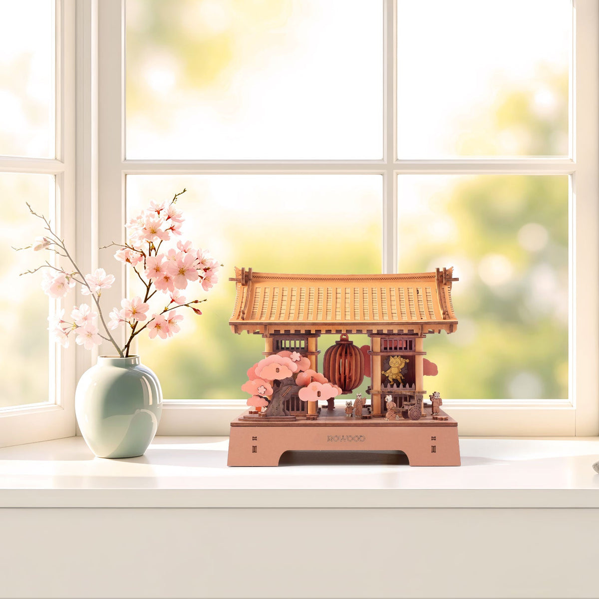 Robotime Rowood Sacred Sakura Temple Wooden 3D Puzzle