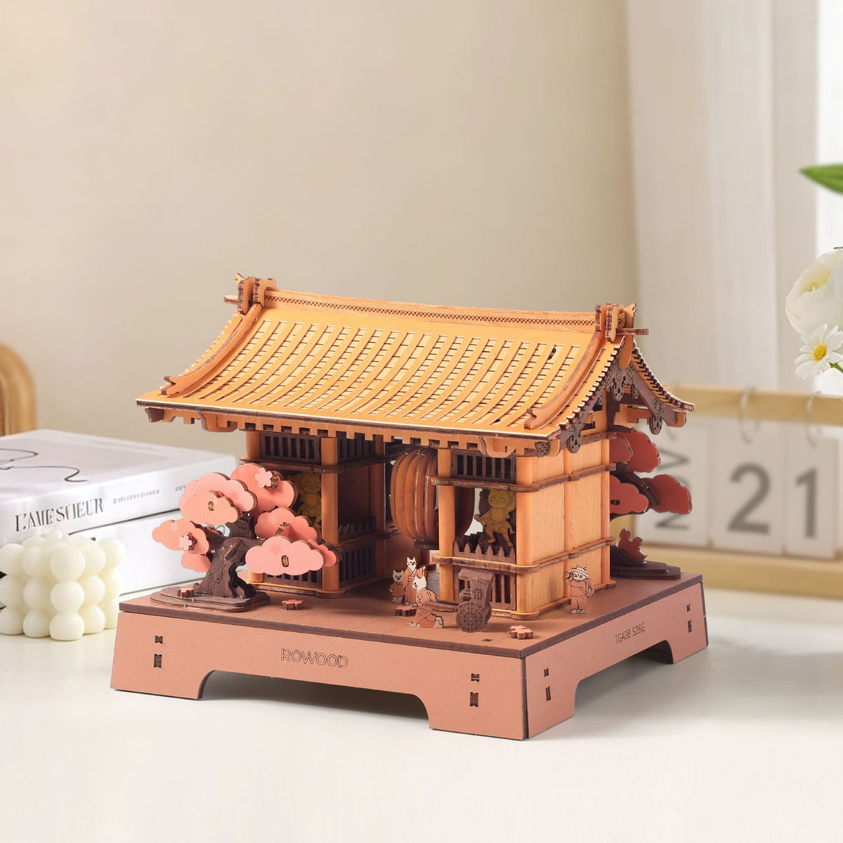 Robotime Rowood Sacred Sakura Temple Wooden 3D Puzzle