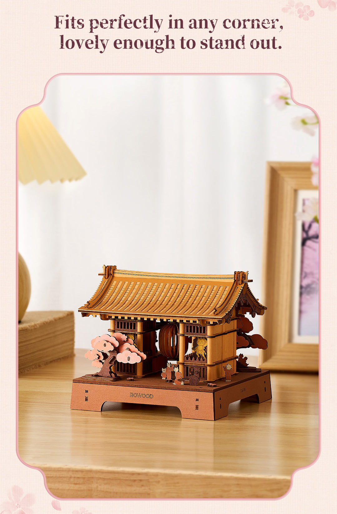 Robotime Rowood Sacred Sakura Temple Wooden 3D Puzzle