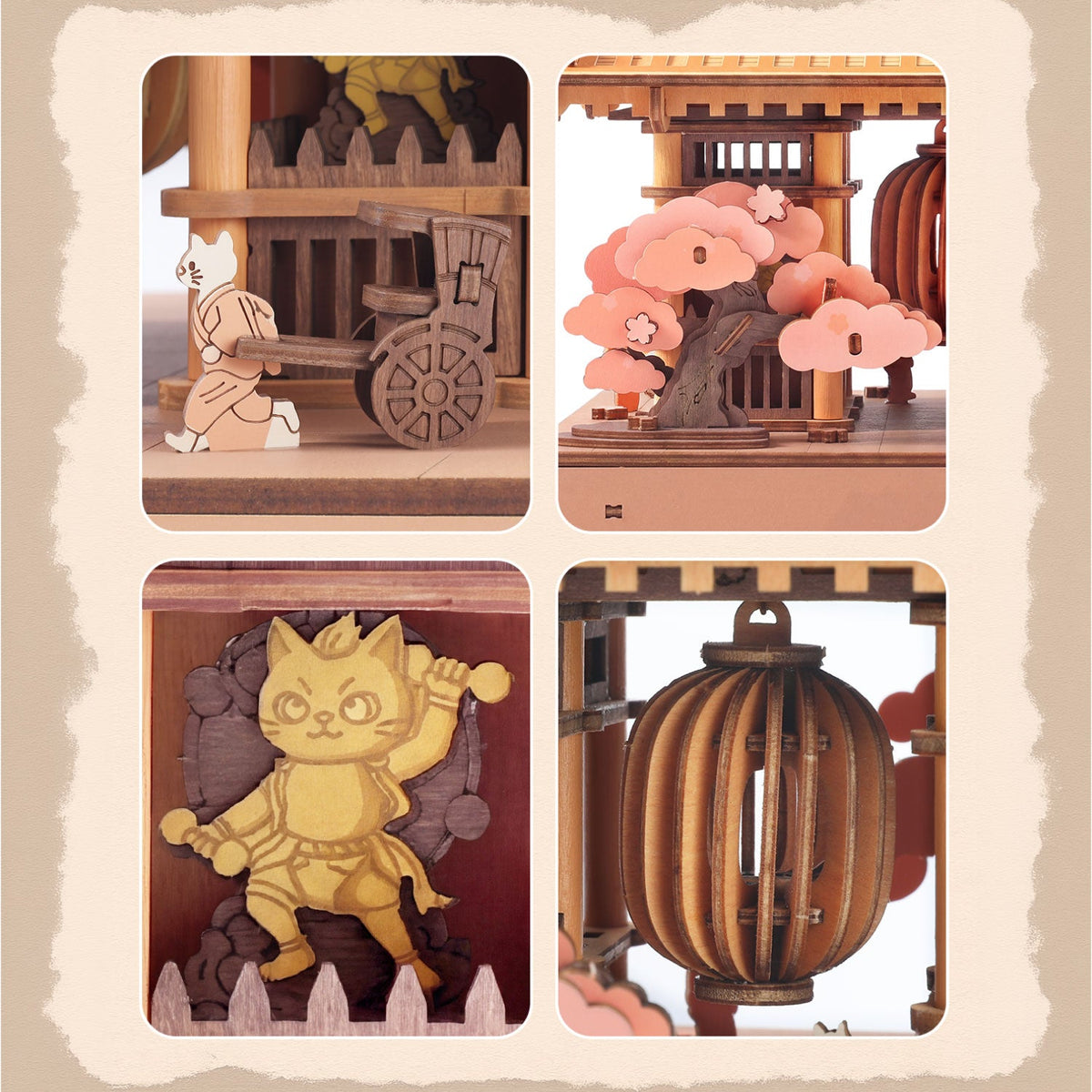 Robotime Rowood Sacred Sakura Temple Wooden 3D Puzzle