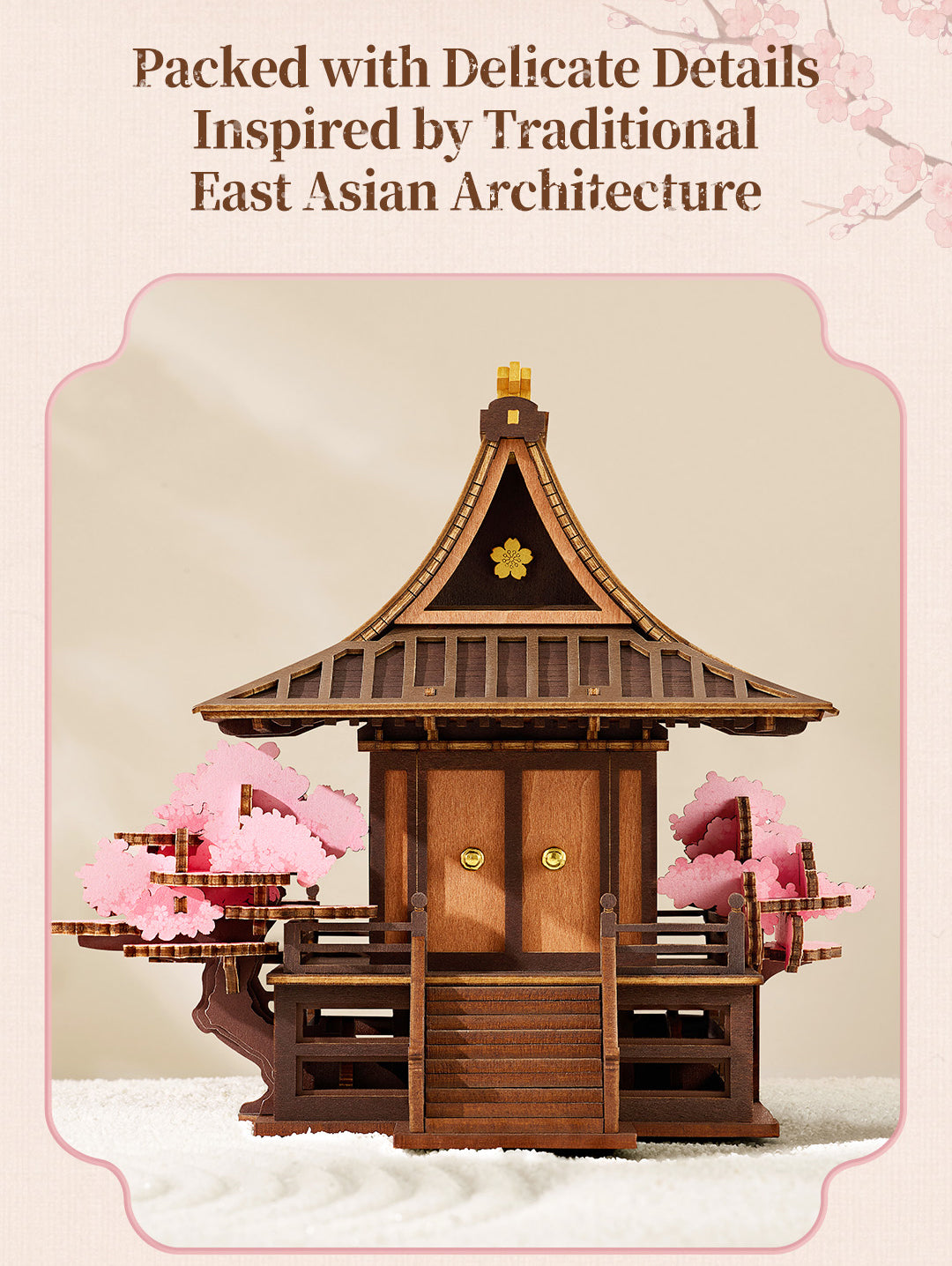 Robotime Rowood Sakura Retreat Wooden 3D Puzzle