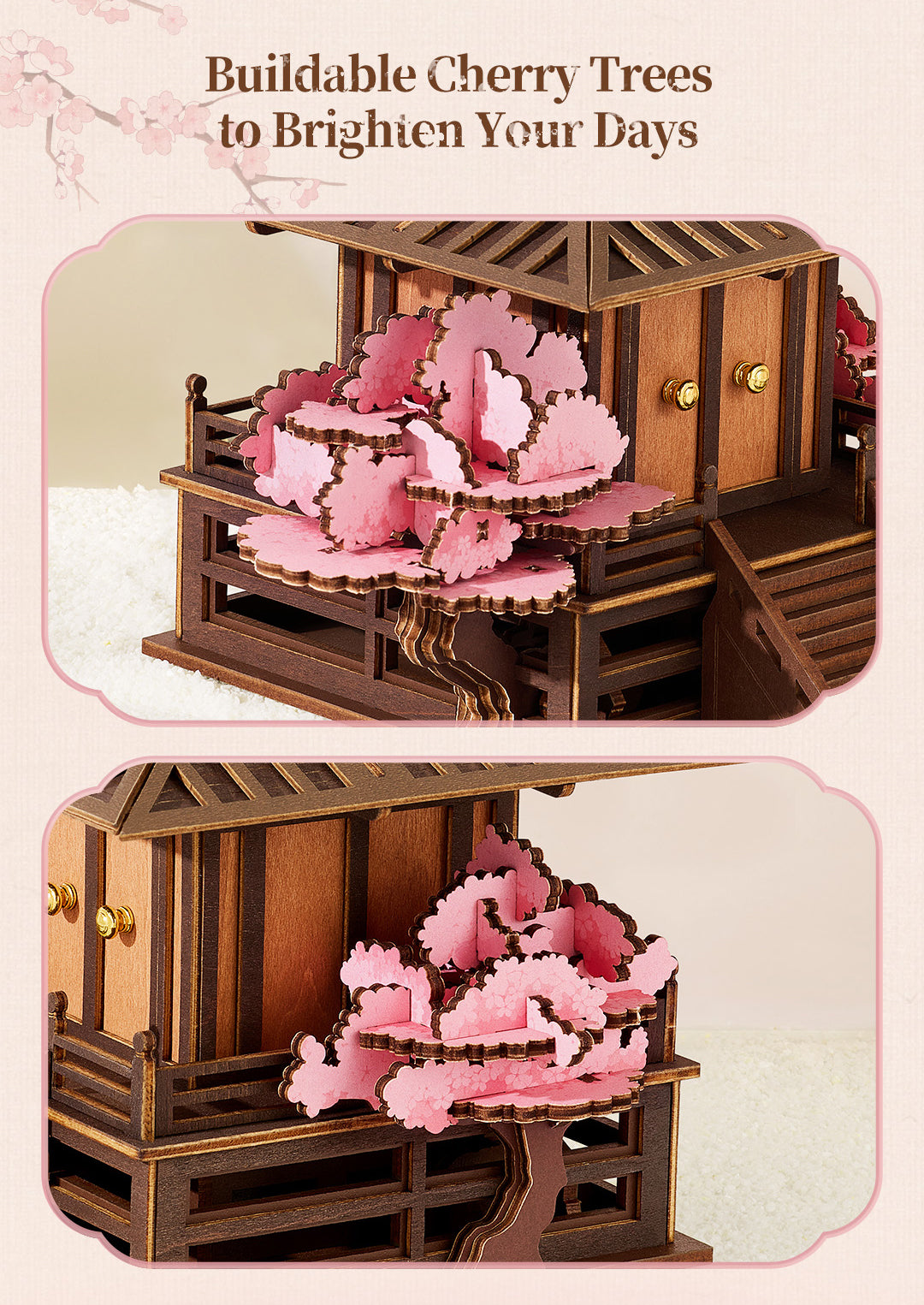Robotime Rowood Sakura Retreat Wooden 3D Puzzle
