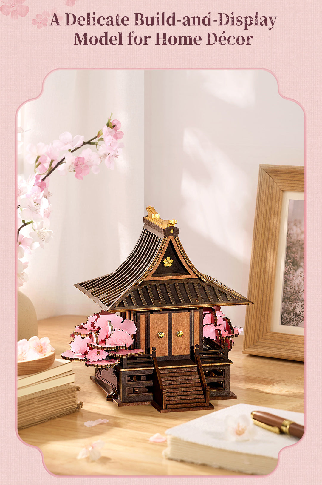 Robotime Rowood Sakura Retreat Wooden 3D Puzzle