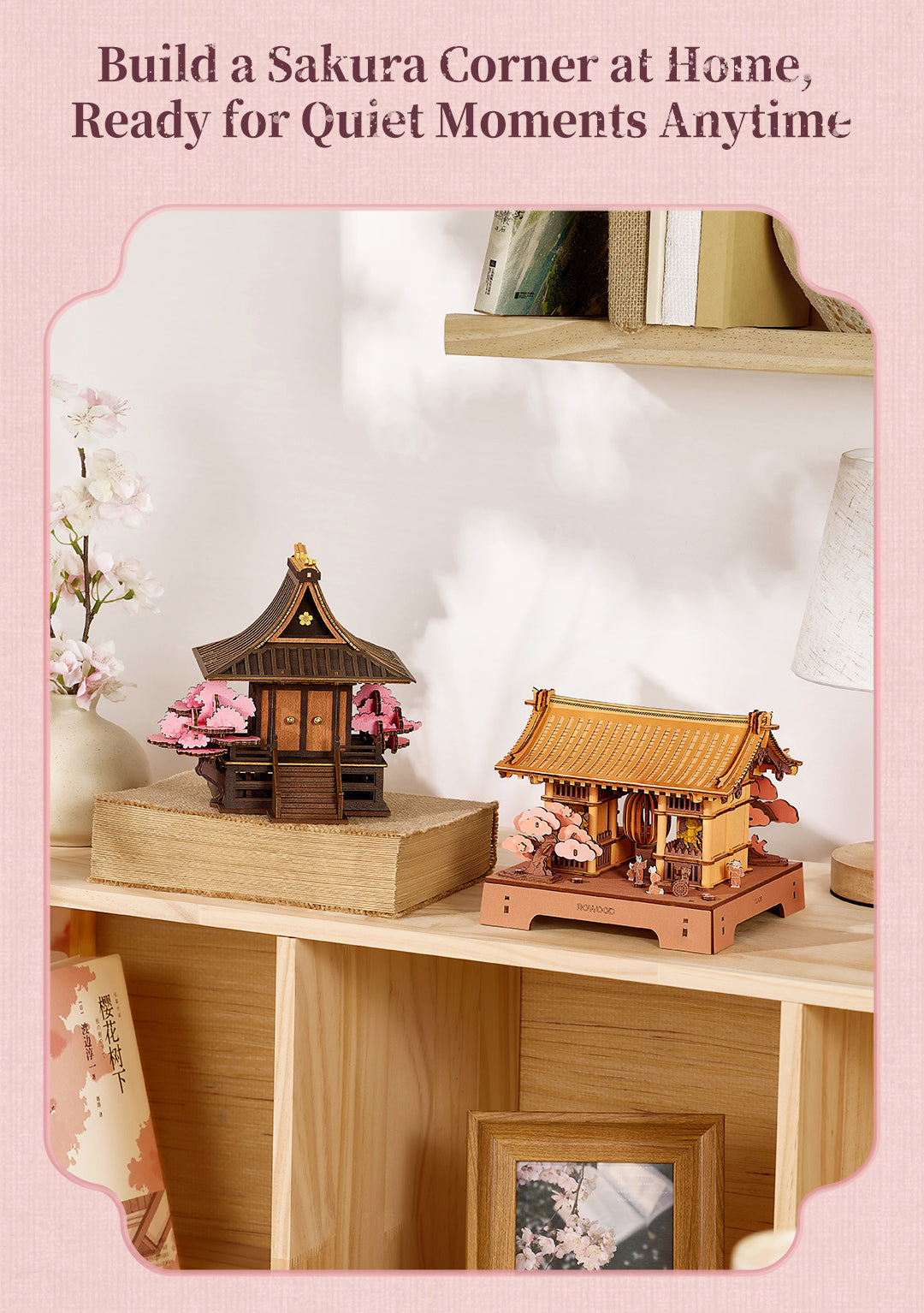 Robotime Rowood Sakura Retreat Wooden 3D Puzzle