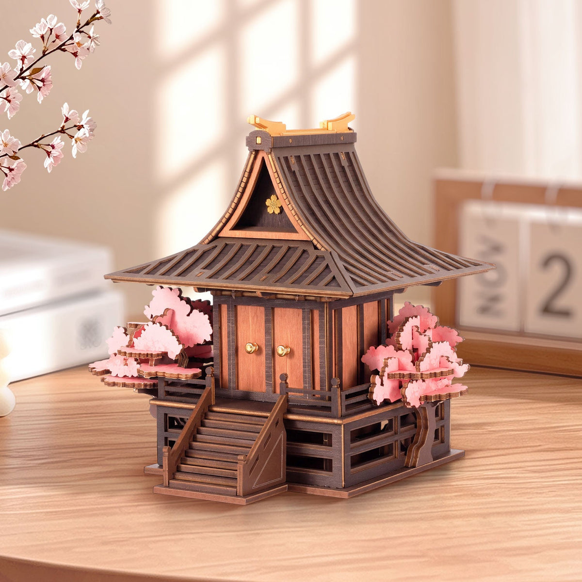 Robotime Rowood Sakura Retreat Wooden 3D Puzzle