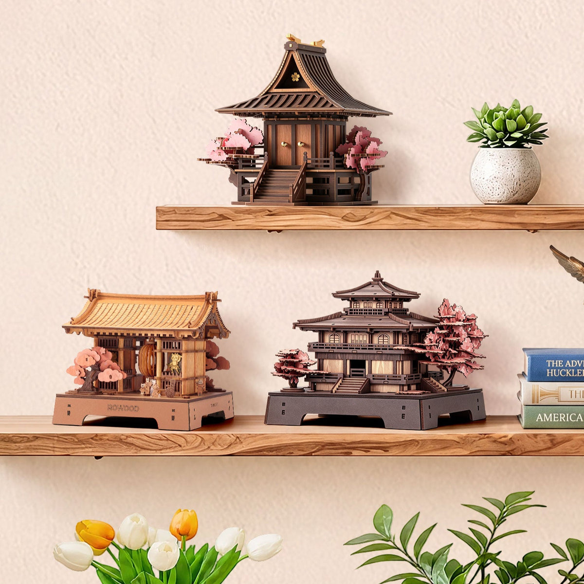 Robotime Rowood Sakura Retreat Wooden 3D Puzzle