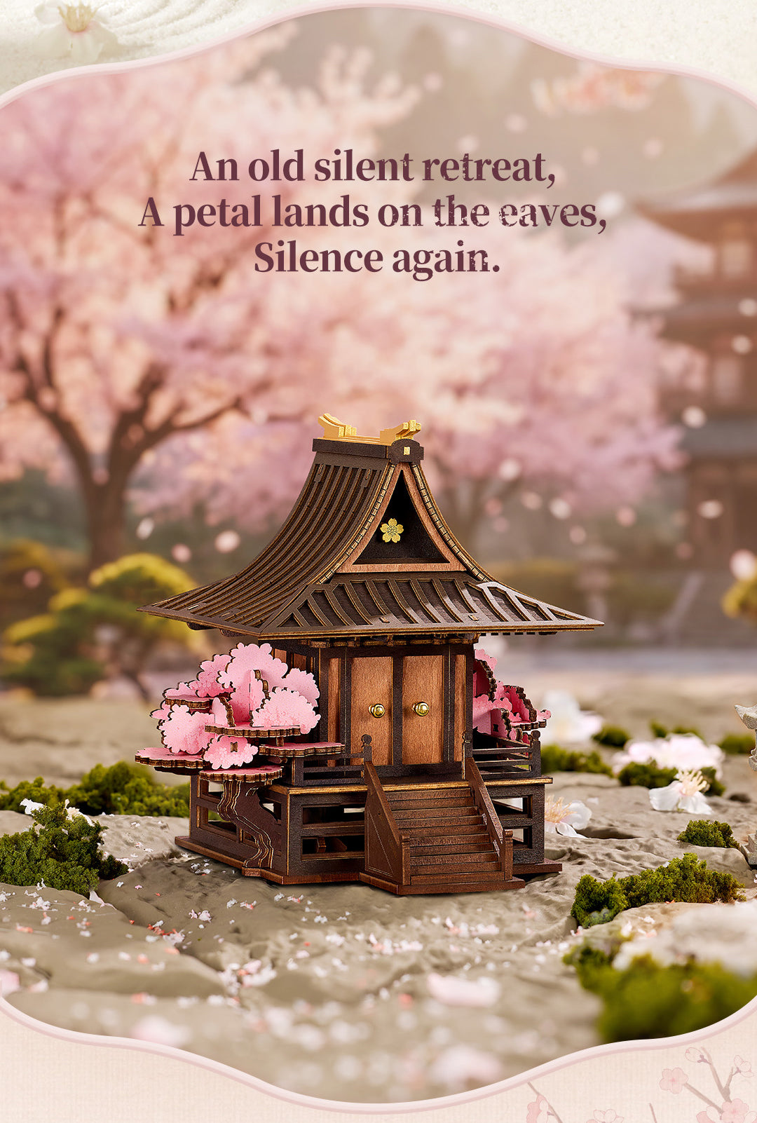 Robotime Rowood Sakura Retreat Wooden 3D Puzzle