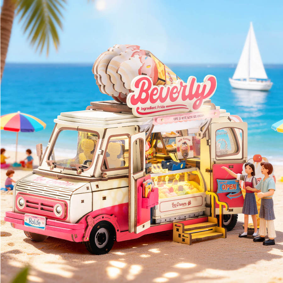 Rolife 3D Wooden Puzzle - Beverly's Ice Cream Truck TGS06