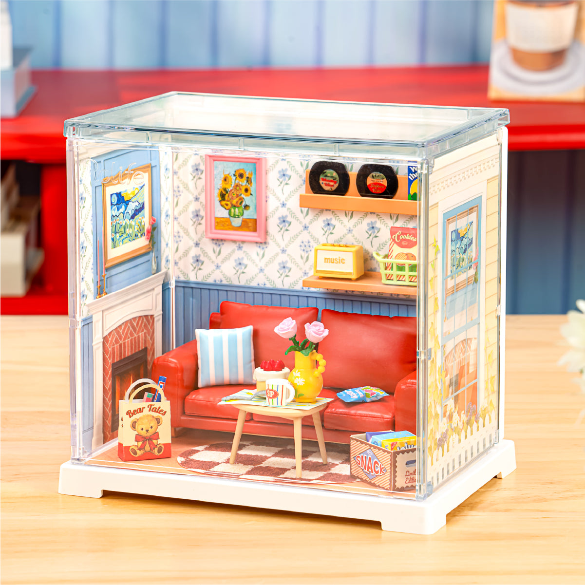 Rolife Country Blue Lounge DIY Miniature House DWS05B
