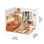 Pre Order Robotime Rolife Cozy Living Lounge Rumah Miniatur Plastik DIY DW007 