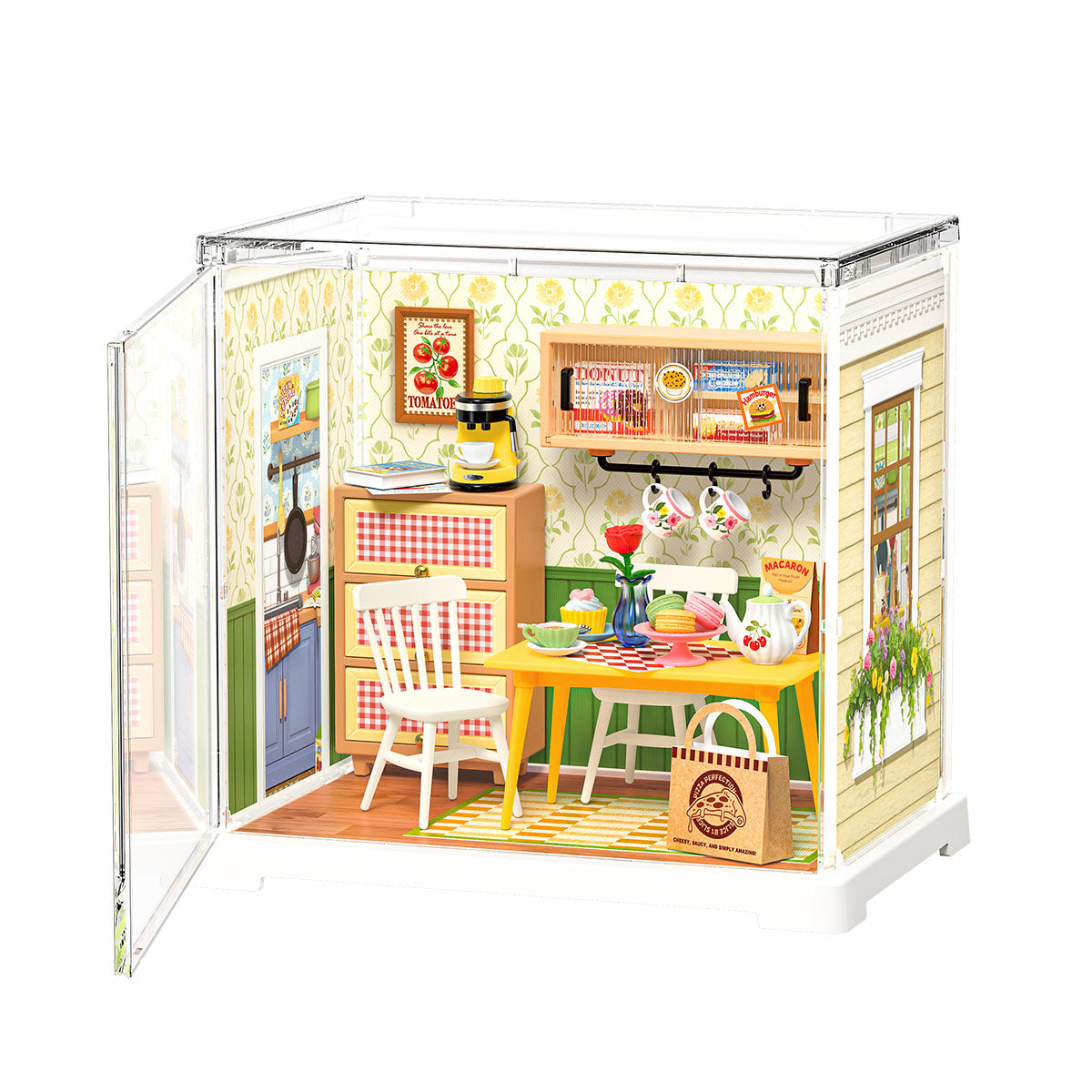 Rolife Floral Dining Room DIY Miniature House DWS06B