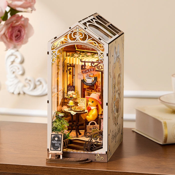 Rolife Holiday Cafe DIY Book Nook Shelf Insert TGB15