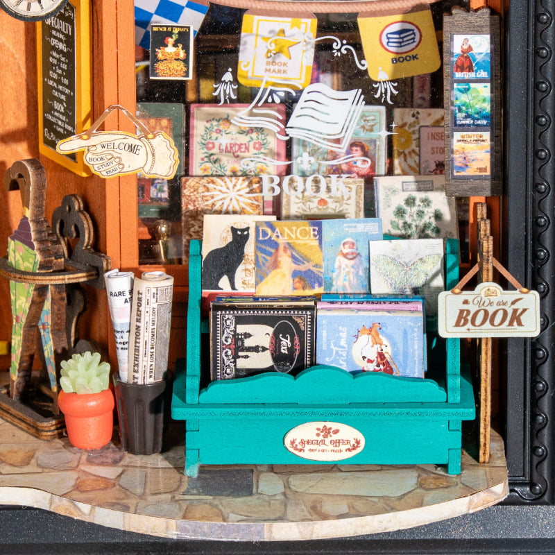 Robotime Rolife タイムトラベル DIY ブックヌークシェルフインサート TGB04