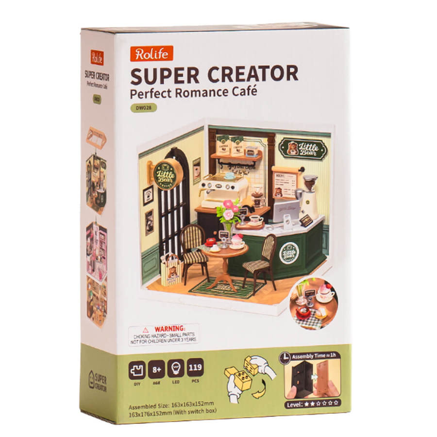 Rolife Perfect Romance Cafe Super Creator Miniature House DW028