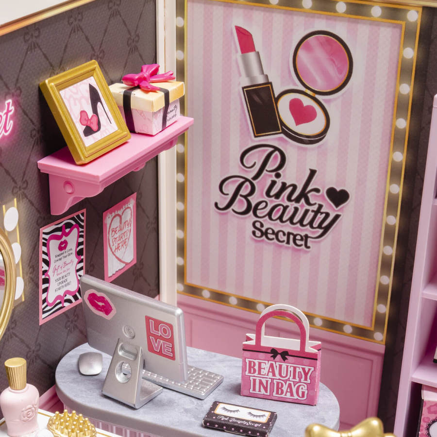 Rolife Pink Beauty Secret Super Creator Miniature House DW026