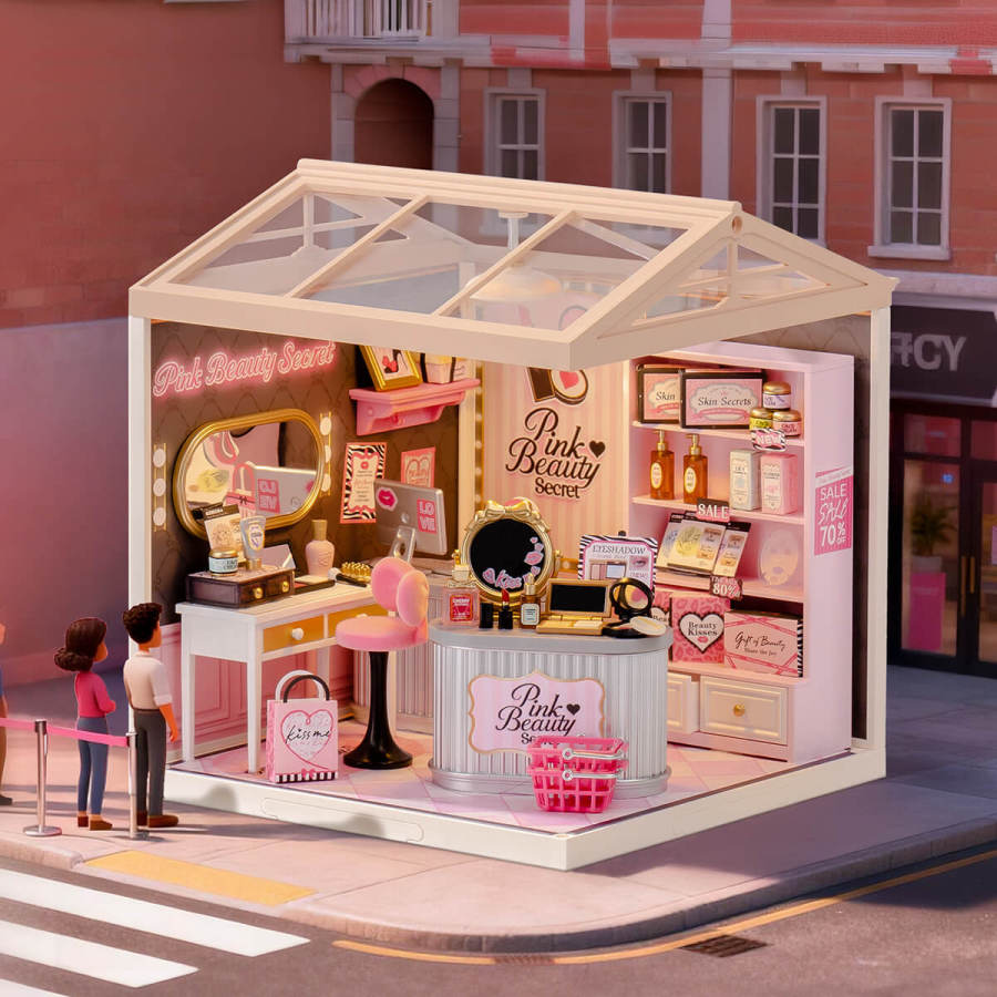 Rolife Pink Beauty Secret Super Creator Miniature House DW026