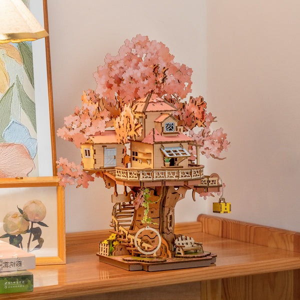 Rolife Sakura Tree House DIY Wooden 3D Puzzle TGS04