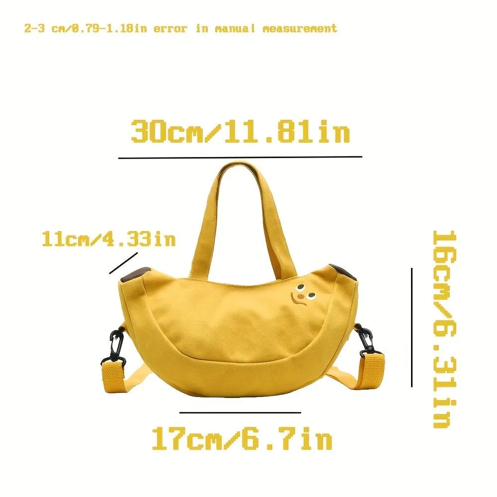 Cute Banana Shoulder Hand-held Canvas Bag