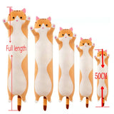 50-150cm Long Cat Plush Toys Pillow Home Decor