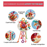 BPA Free Baby Sensory Toys Silicone Pull String Activity