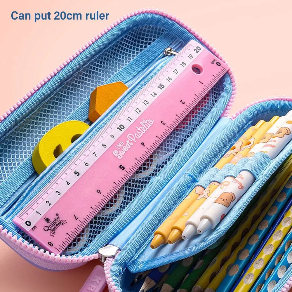 EVA Pencil Case Large Capacity Decompression Double-Layer