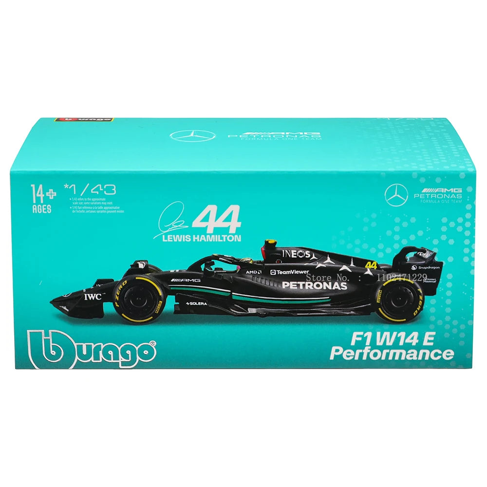 Bburago 1:43 W14 2023 44# Hamilton Mercedes-AMG Petronas F1 Team #63 Russell Alloy Car Die Cast