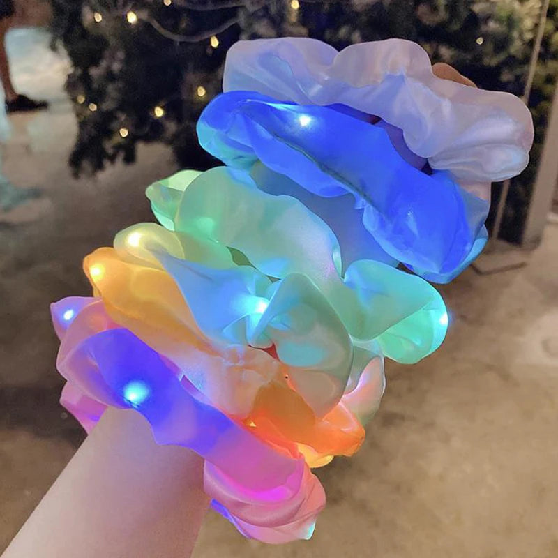 Colorful LED Hair Scrunchies