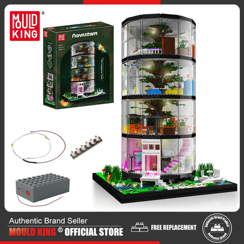 Mould King 16013 Streetview Building Block Forest Villa A Tree in the House